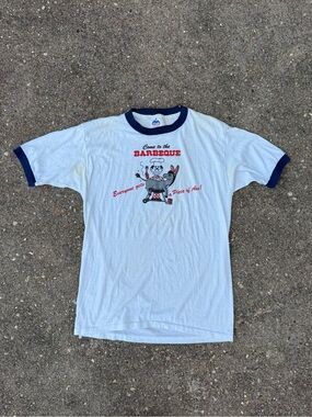 Vintage “Come To The BBQ” Ringer Tee